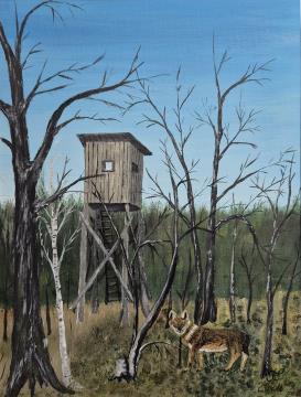 Šakal (Akril-platno - 40x30) Franc Smrkolj